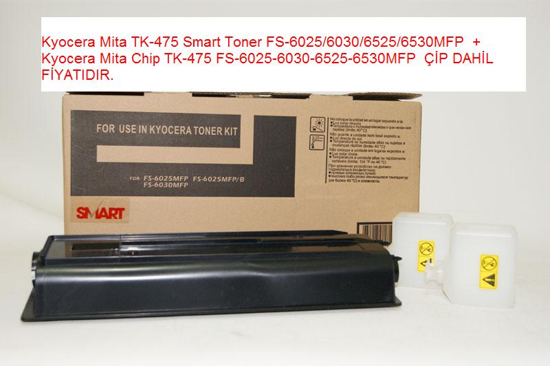  Kyocera Mita TK-475 Smart Toner FS-6025/6030/6525/6530MFP +Kyocera Mita Chip TK-475 FS-6025-6030-65